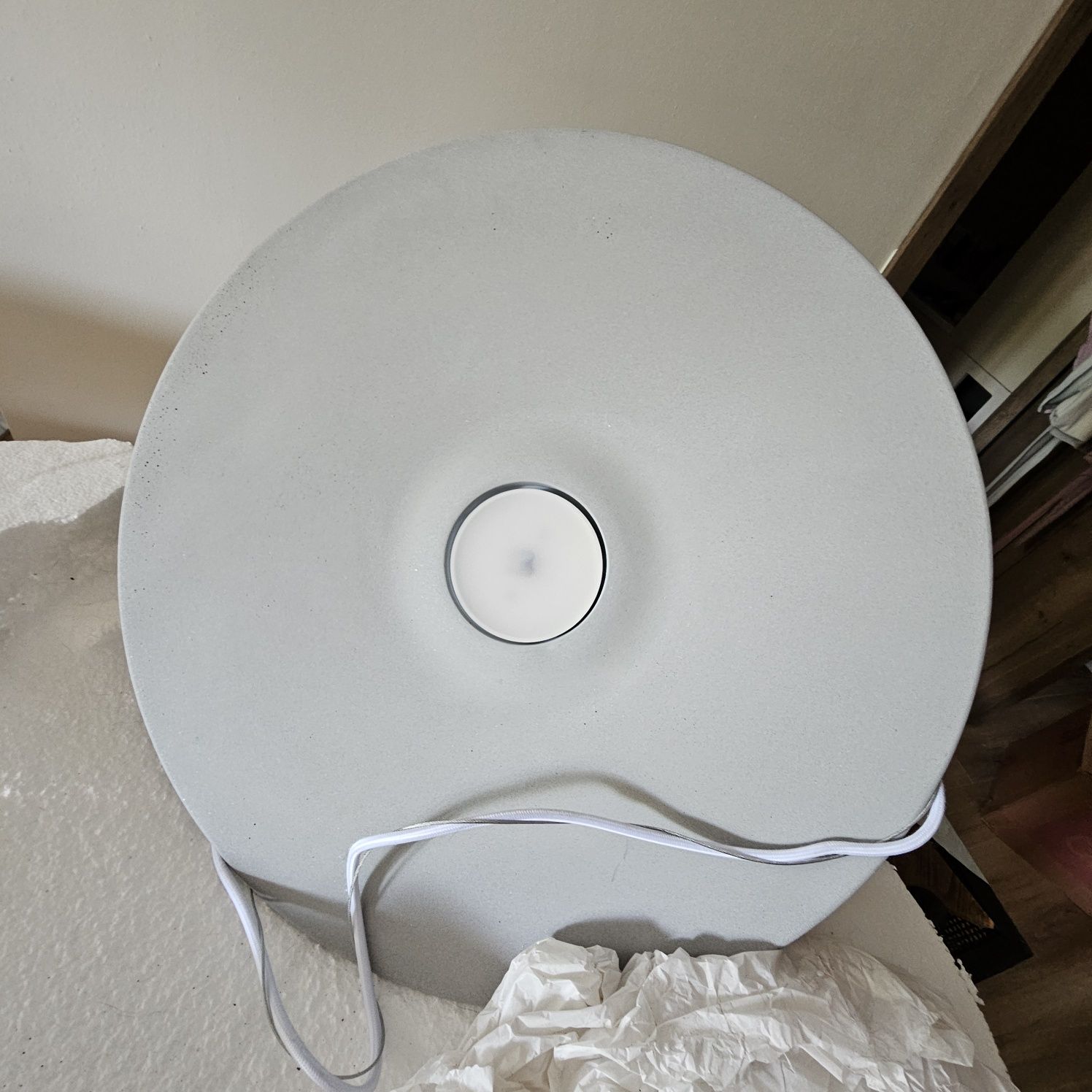 Lampa cementowa szara sufitowa LED 50cm Sklum