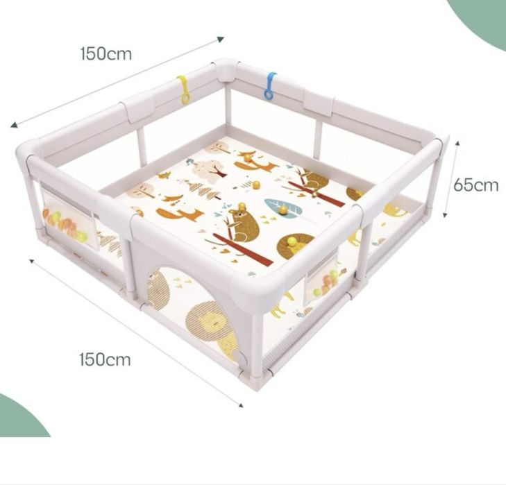 Манеж дитячий НОВИЙ AKERAQ колір Графіт