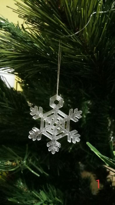 Набор 12 шт,Снежинки на ёлку, декор новий рік Різдво прикраси сніжинки