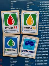 PETROCHEMIA PŁOCK - teraz ORLEN - pamiątka z PRL naklejki etylina 95