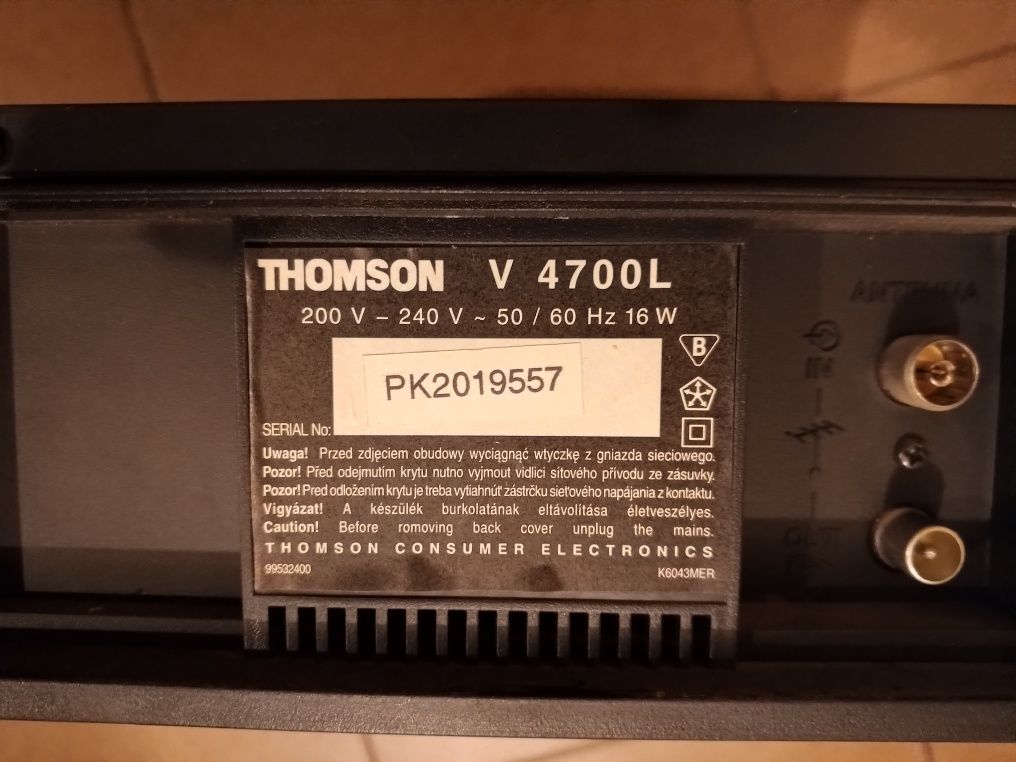 Magnetowid Thomson V 4700L. Wysyłka. Okazja!!! Polecam!!!