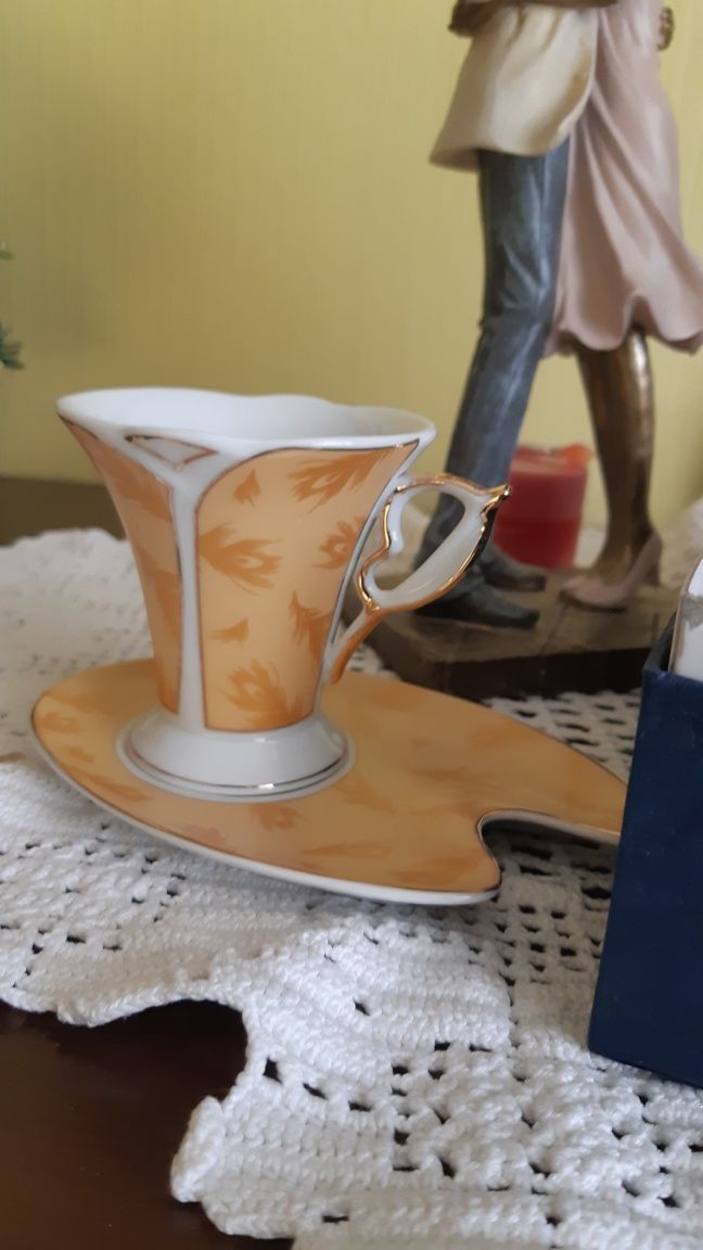 Новый кофейный набор Elina 4 предмета(чашки и блюдца для кофе)