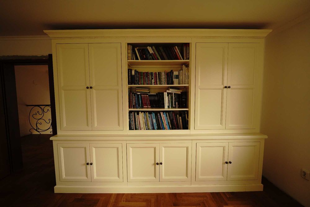 Witryna Regał Biblioteka Zabudowa na książki