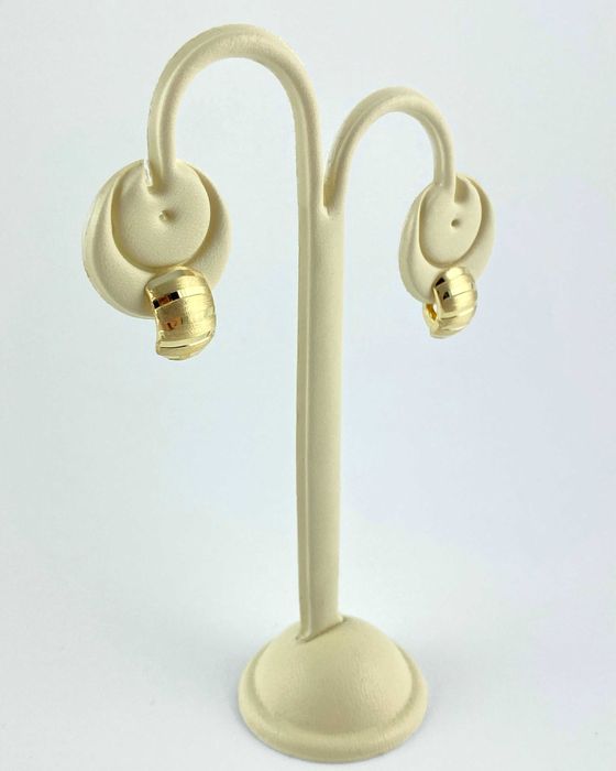 Cudowne ZŁOTE kolczyki DIAMENTOWANE lśniące PR. 585 (14K)