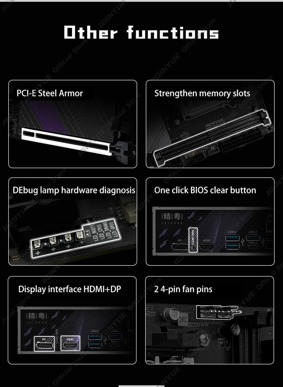 JGINYUE B650i Night Devil  Mini ITX Socket AM5 KomputeryPC