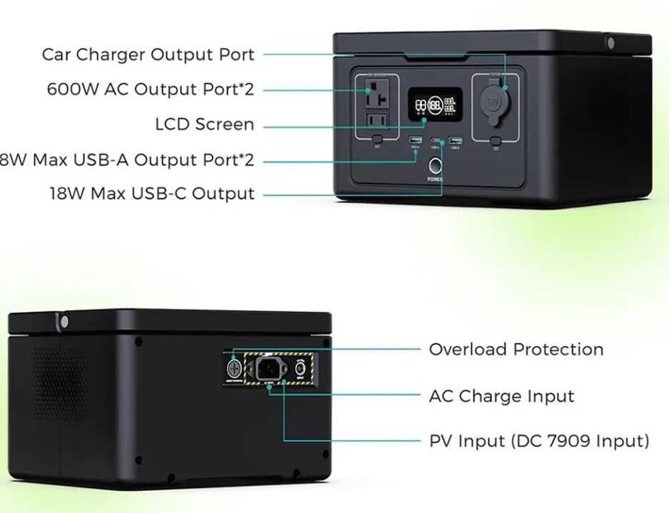 SOUOP зарядная станция 600W\256Wh електростанція з функцією \UPS ББЖ