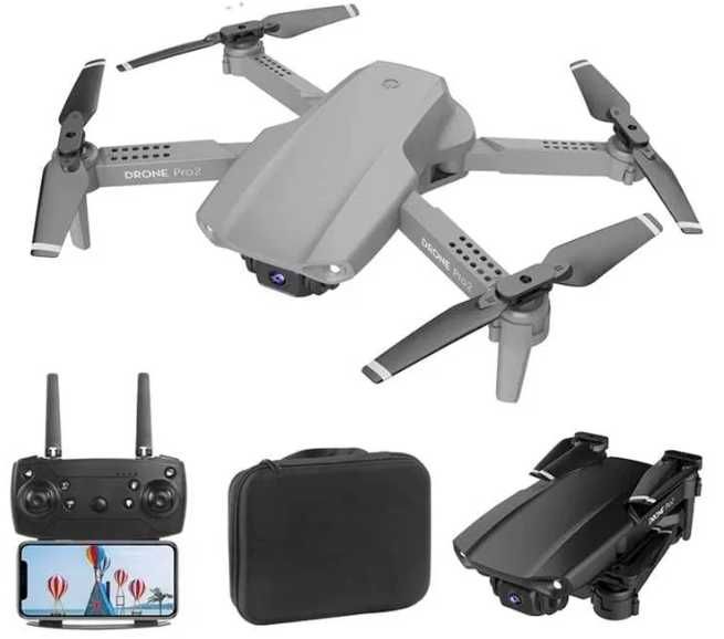 Dron E99 PRO 2 z kamerą FPV zasięg 200m 20min walizka zawis