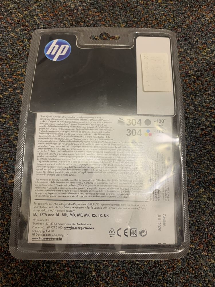 Картриджі HP 304 Black + Color (оригінал, нові, запаяні)