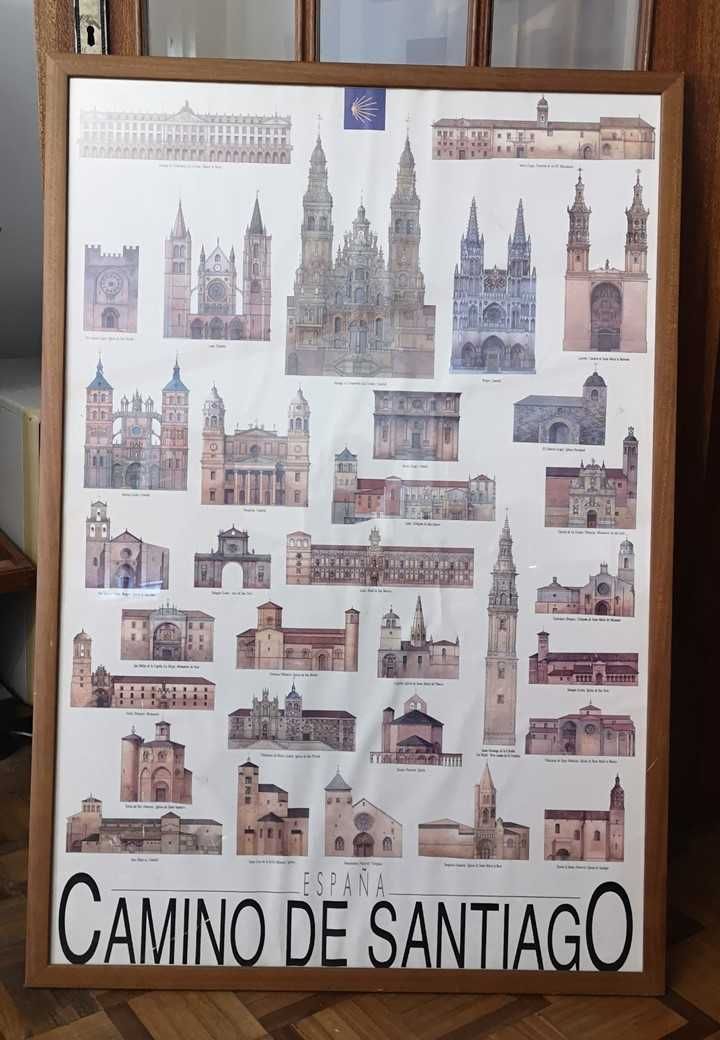 Quadro com gravura "Camino de Santiago - España"