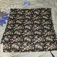 Японська Чорна тканина з квітами 2 метри