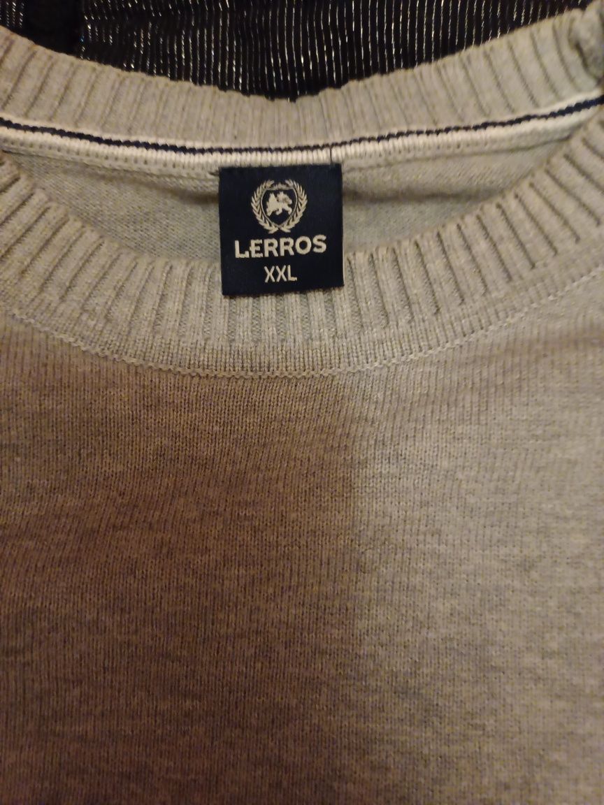 Sweter XXL LERROS dopasowany meski