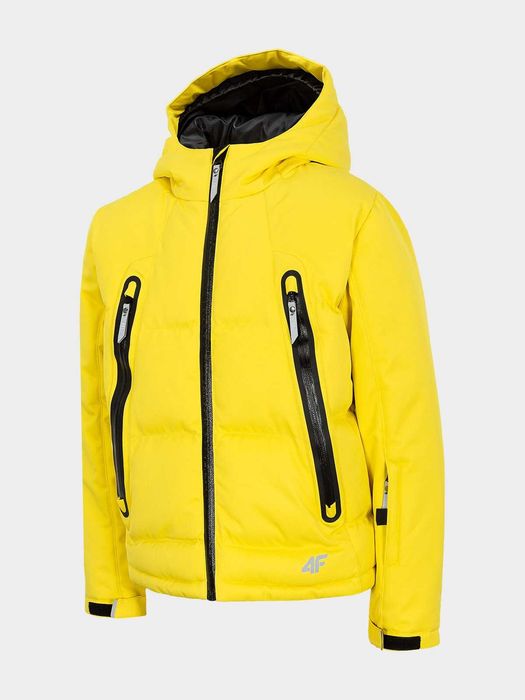 kurtka narciarska 4F 152 Neodry 8 000, kurtka 4F J4Z19-JKUMN401 żółta