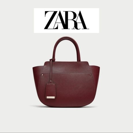 Zara сумка цвета морсаль эко - кожа