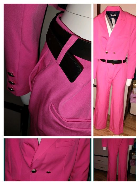 Nowy komplet damski w ślicznym kolorze fuksji rozmiar M/L