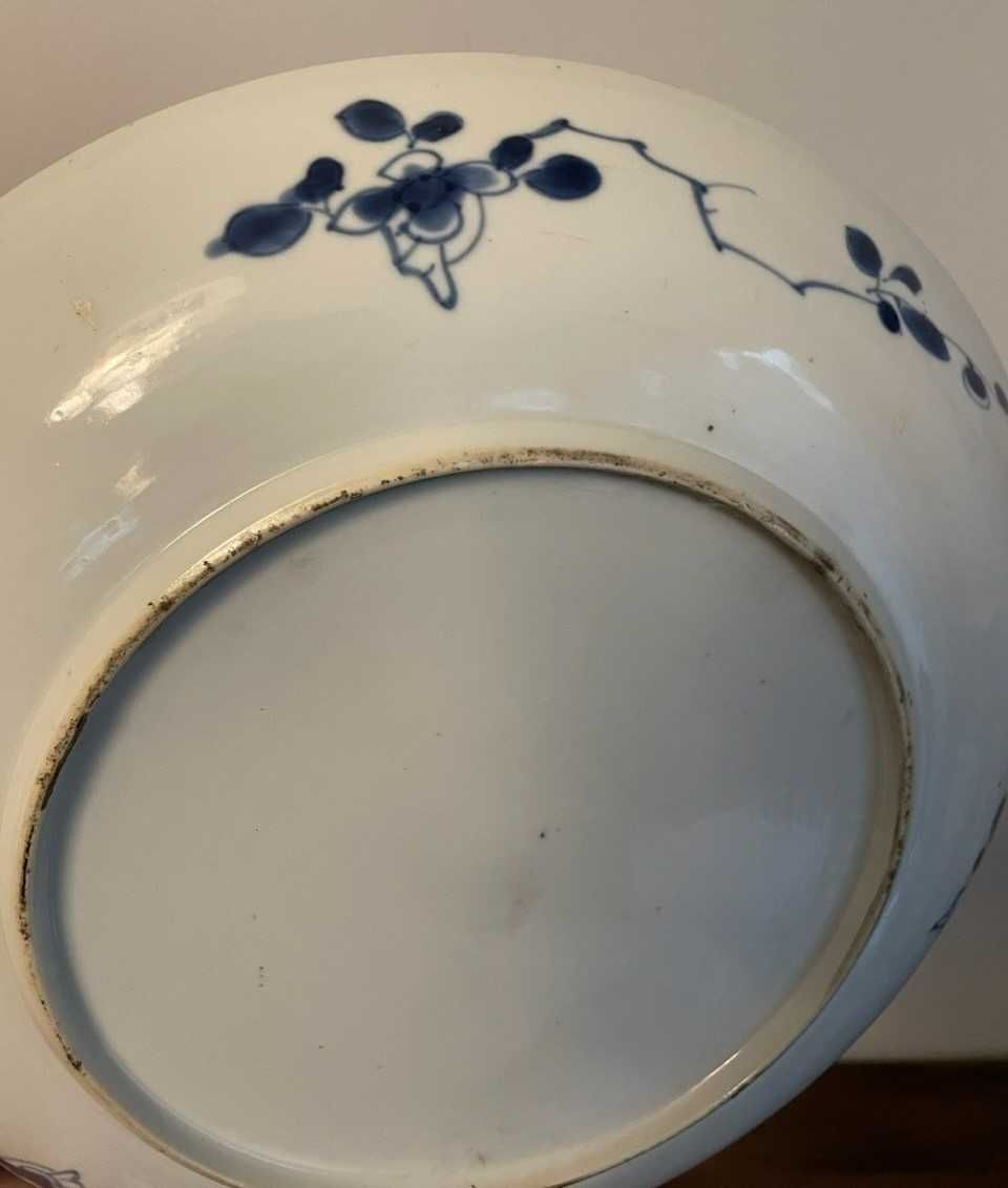 Grande e raro parto em porcelana da China Azul e branco Séc. XVIII