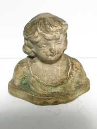 Lindo e raro pequeno antigo busto em cerâmica portuguesa