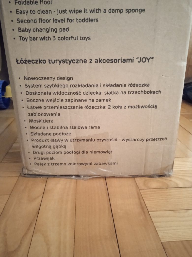 Łóżeczko turystyczne kinderkraft joy niebieskie