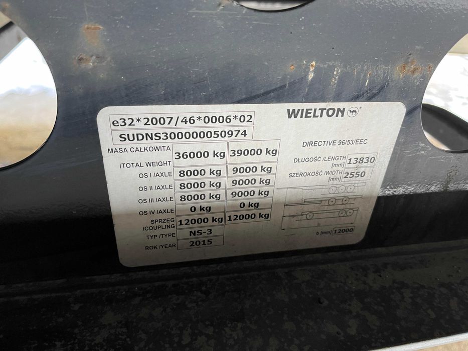 Naczepa samochodowa WIELTON NS-3, RKR GX30 - syndyk ogłasza przetarg