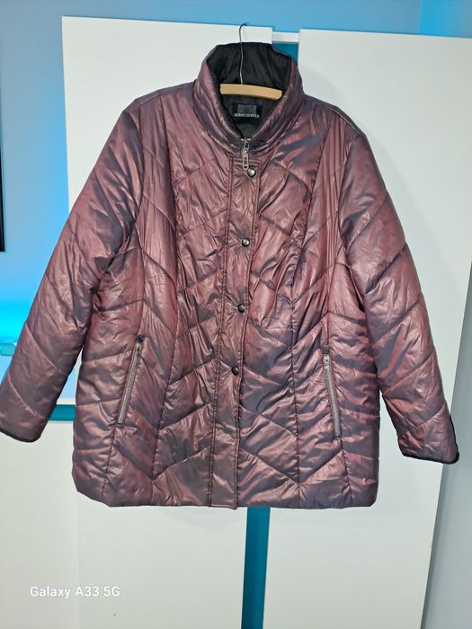 Opalizująca kurtka bordo fiolet