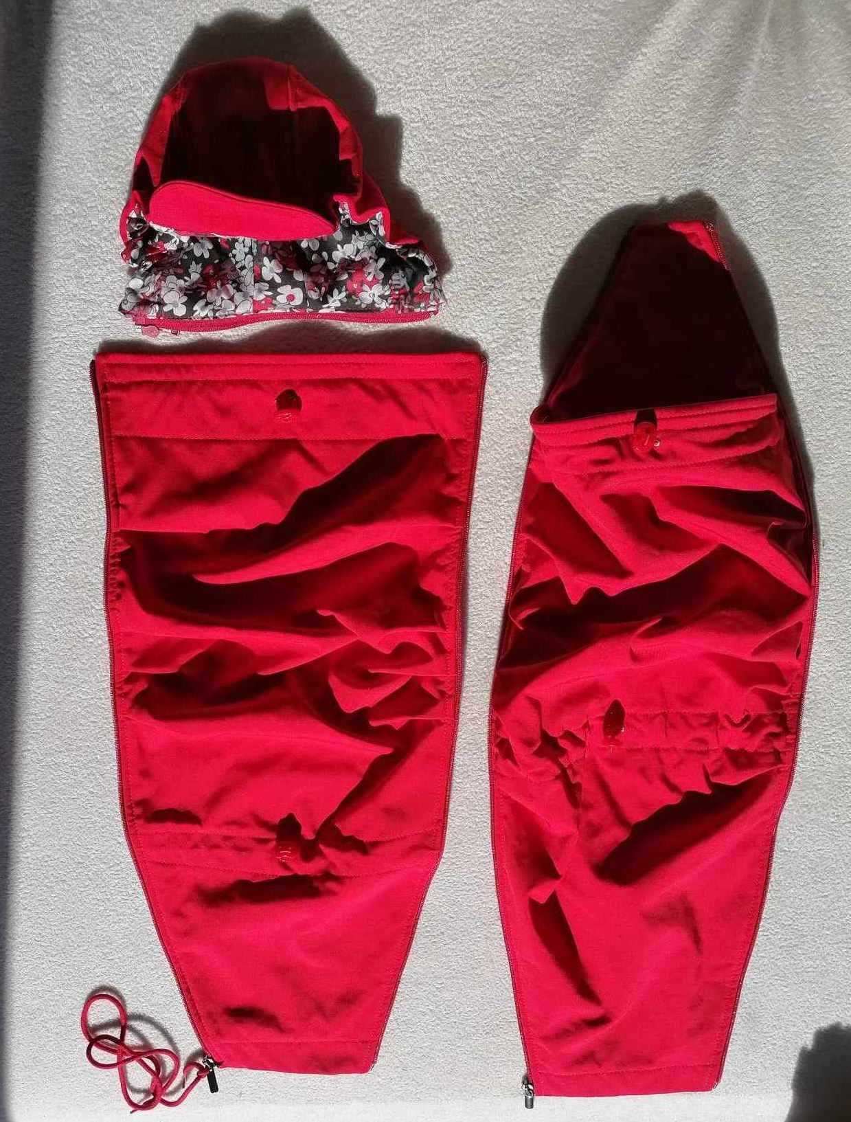 kurtka Twiga ciążowa do noszenia dla dwojga softshell 4w1 czerwona XL