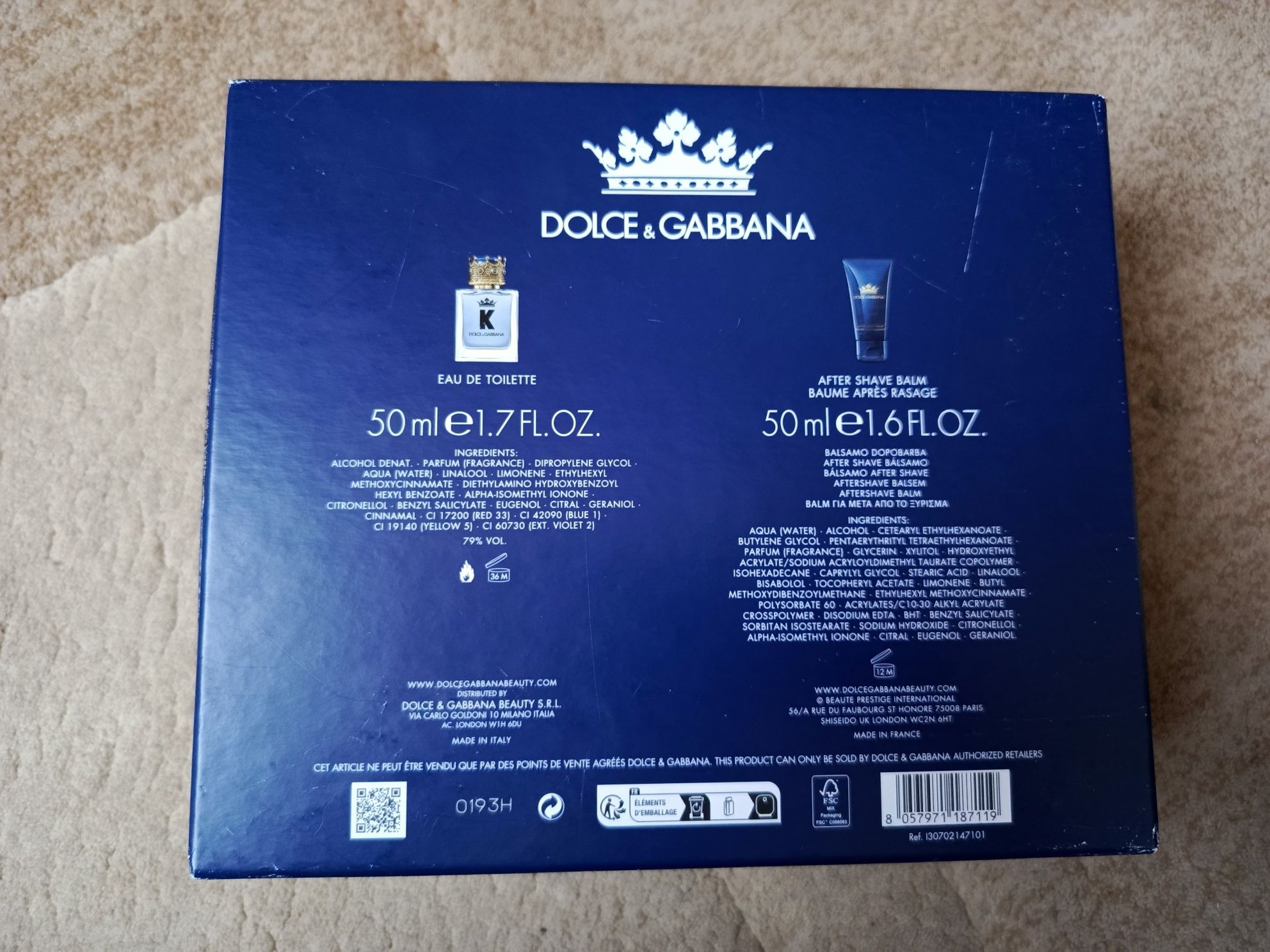 Чоловічий парфумований набір Dolce & Gabbana by К (туалетна вода (50 м