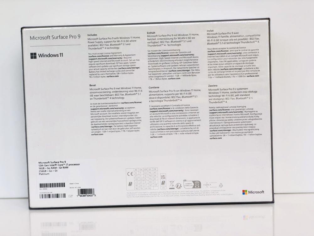 Новий Планшет Microsoft Surface Pro 9 Platinum (2038) QIL-00004