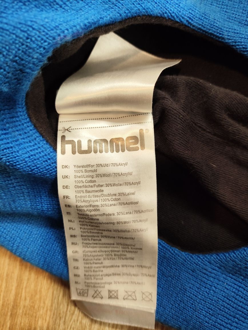 Hummel kominiarka 50-52 niebieska wełna wełniana podwójna