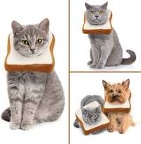 Zabawka obroże stożek dla kota pluszowy chlebek M