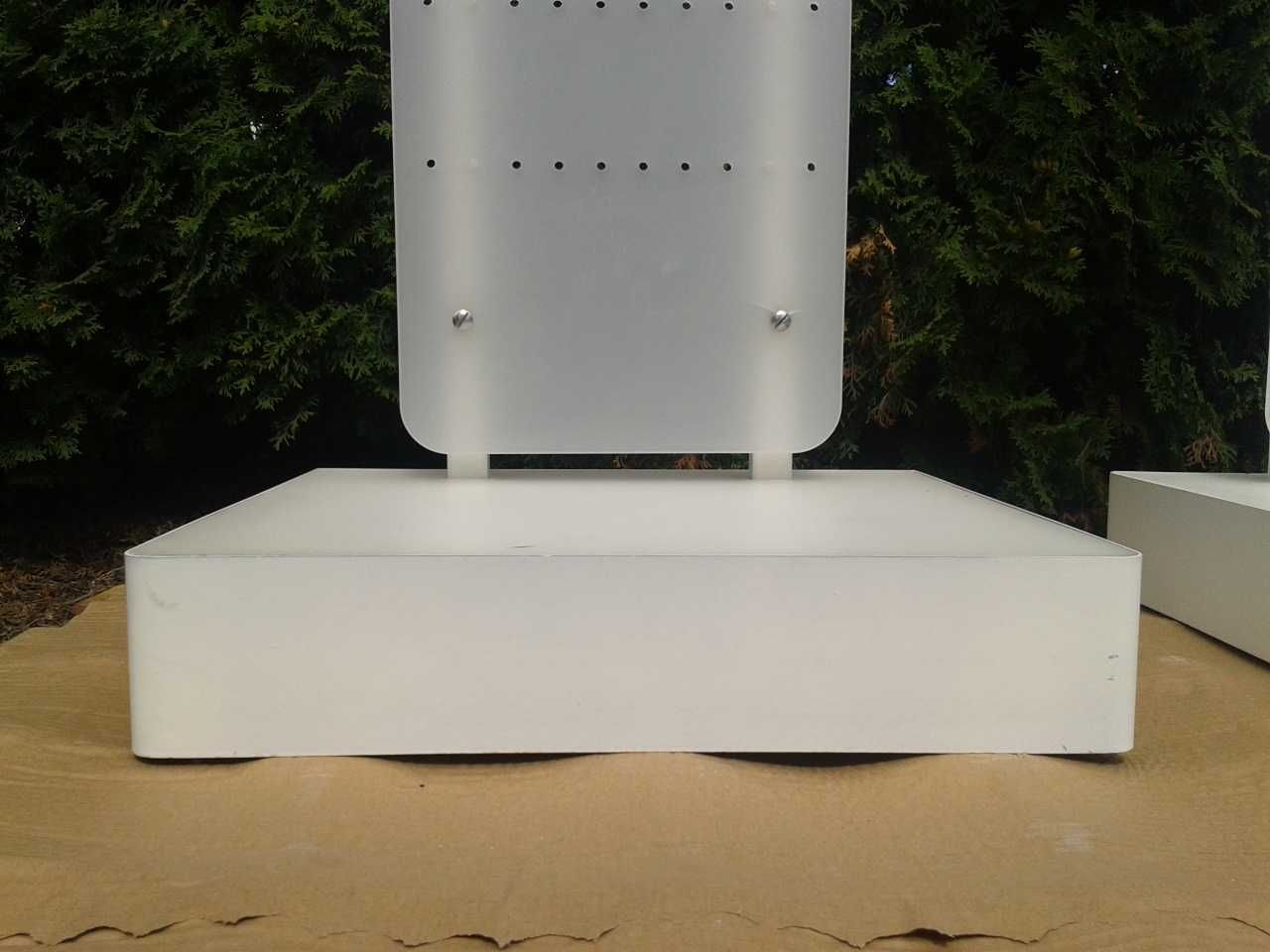 STOJAK gondola regał sklepowy metalowy solidny z panelem plexi 167 cm