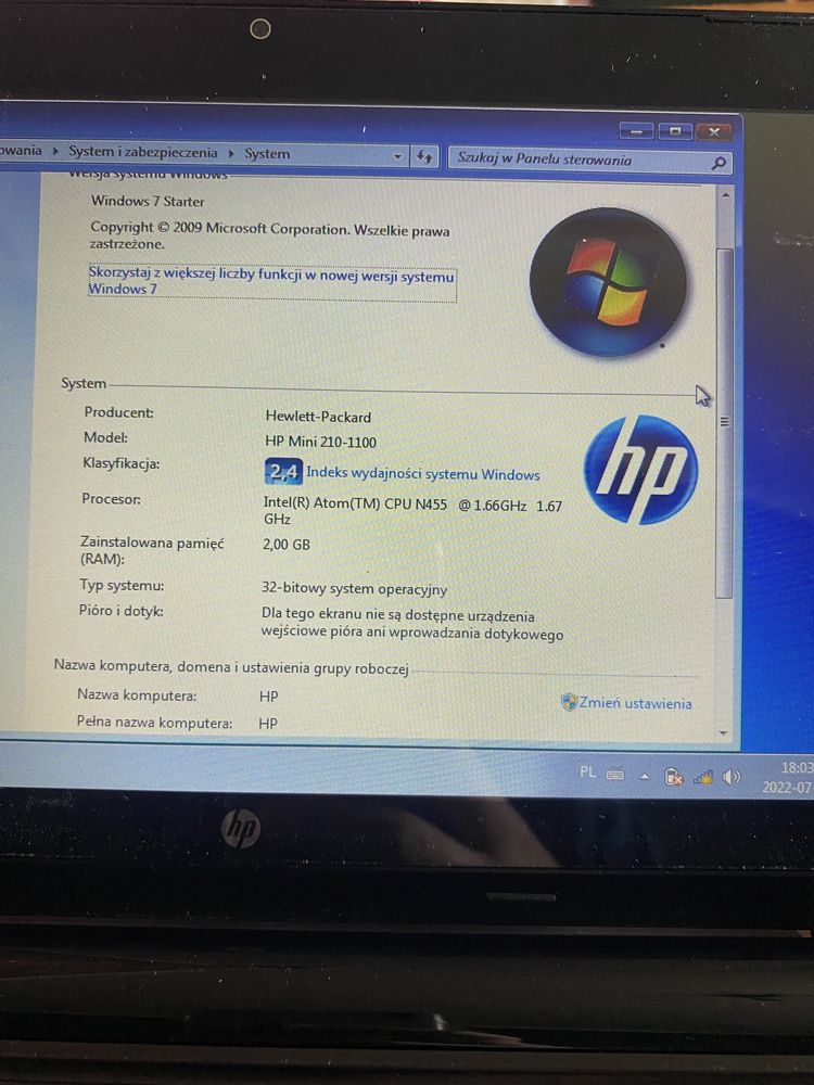 HP Mini Laptop 210