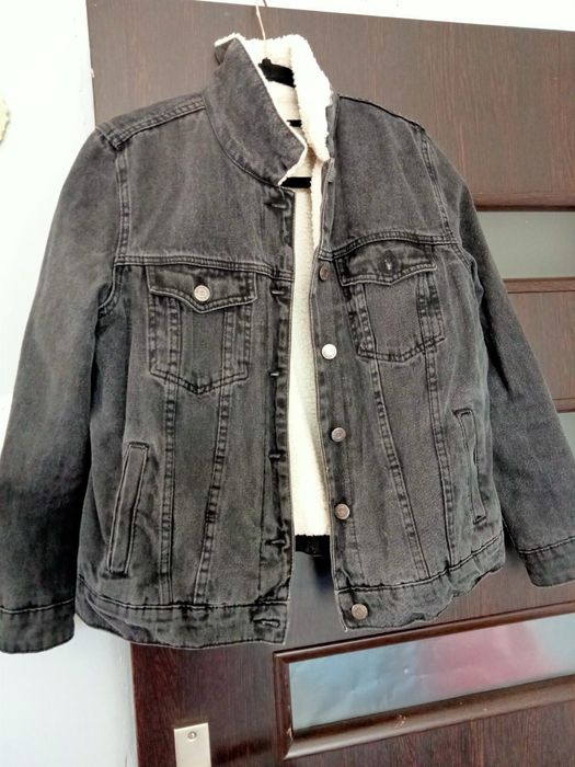 kurtka jenasowa z futerkiem