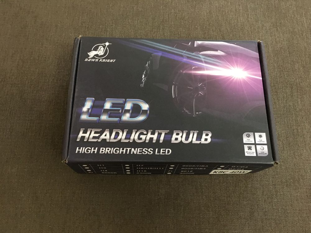 Led лампи DAWNKNIGHT K5C K8C 40W H8 H9 H11 HIR2, 6000K