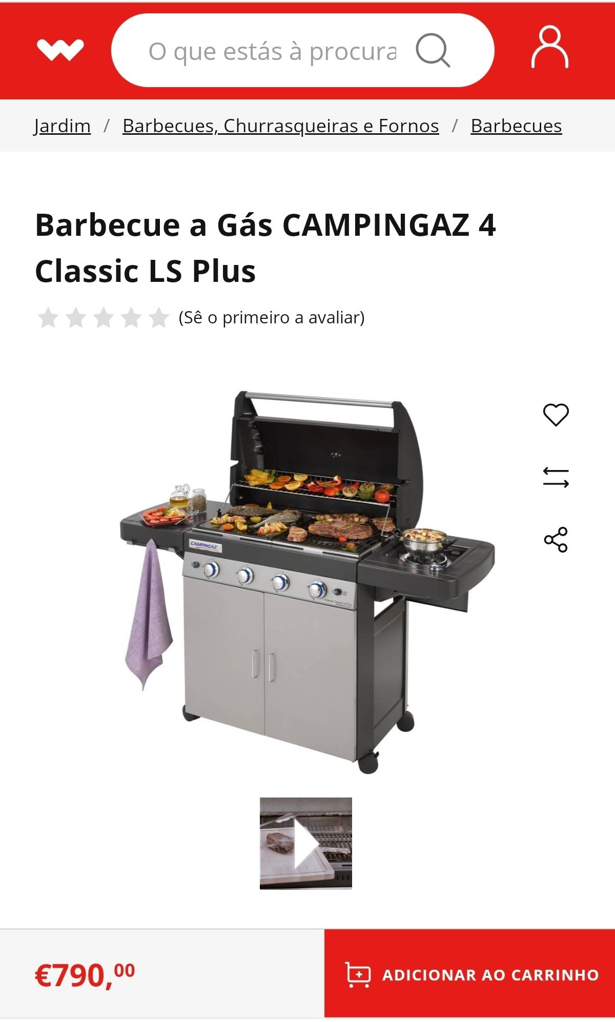 Barbecue a Gás CAMPINGAZ 4 Classic LS Plus