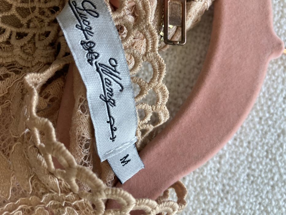 Blusa renda cor damasco