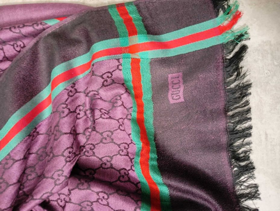 Szalik  męski kolor fiolet z czarnym