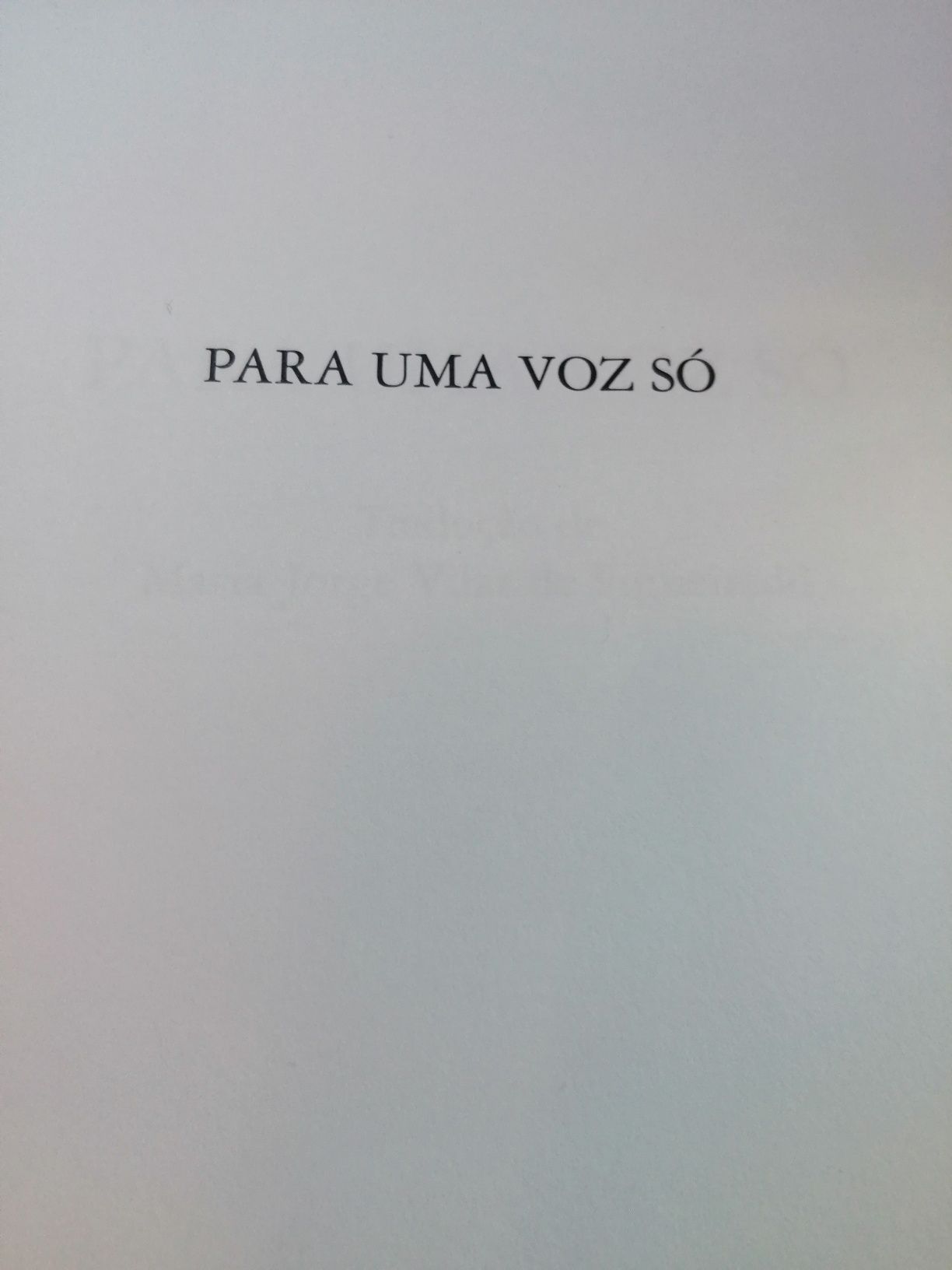 Susanna Tamaro Para Uma Voz Só