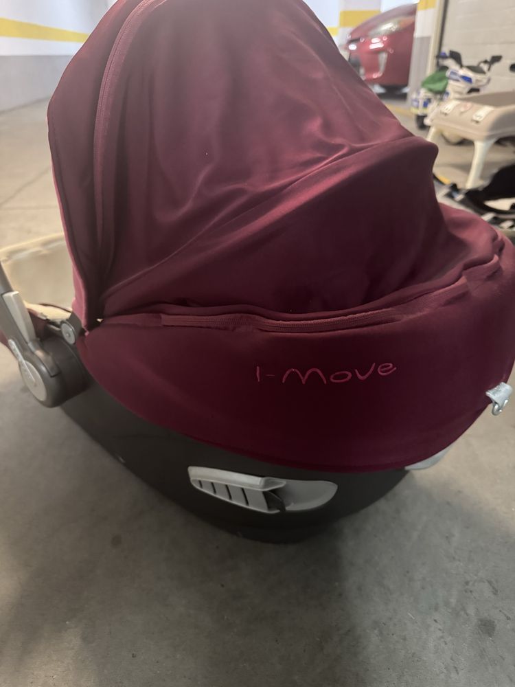 Carrinho Chicco I-Move 3 em 1 + Cadeirinhas Auto + Bases (tb rosa)