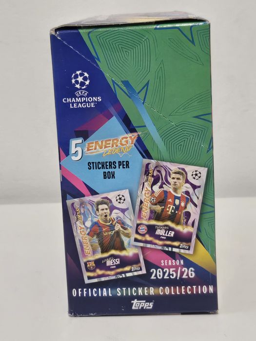 Box z naklejkami Topps UEFA Champions League na sezon 2025 26