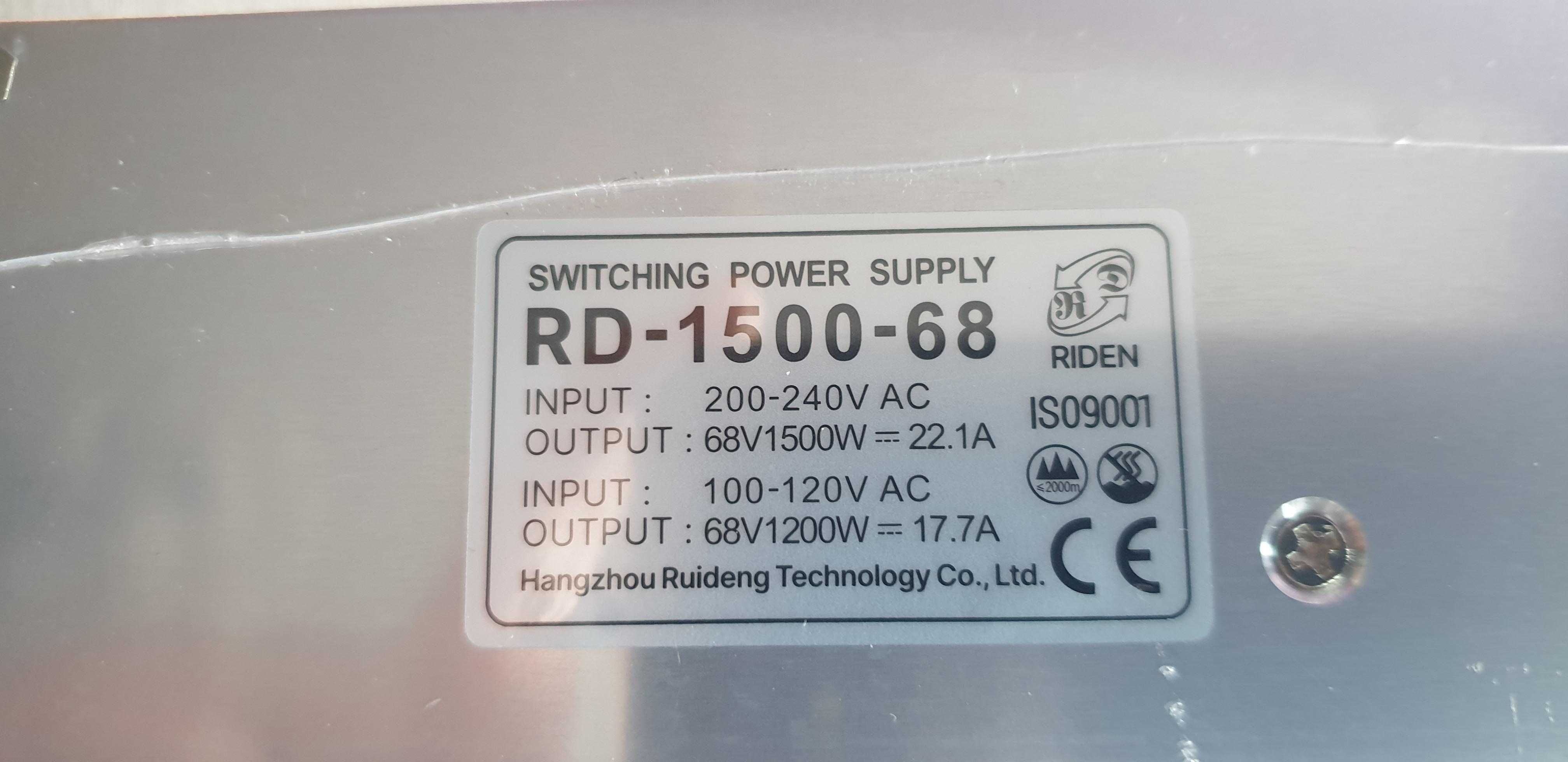 Zasilacz impulsowy 1500W AC110V/220V DC 68V dla 
RD6018 RD6024 RD6030