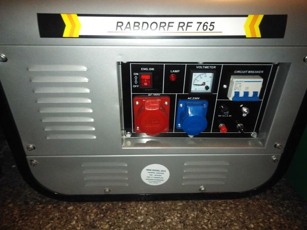 NOWY Agregat, Generator prądotwórc RABDORF RF 765 BUDOWA/kemping