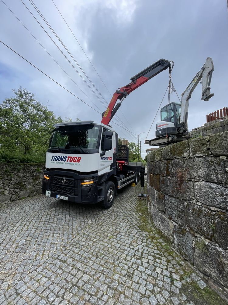 Aluguer Camiao Grua 20mt C/Rampa