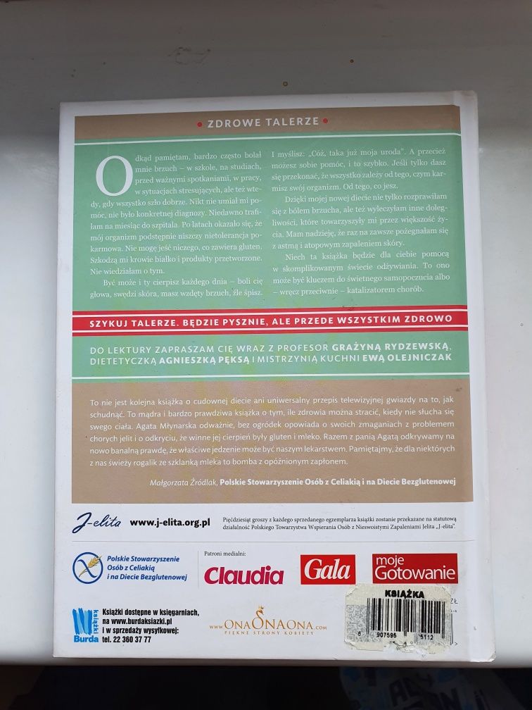 Książka PYSZNA ZMIANA czyli moje życie bez glutenu Agata Młynarska