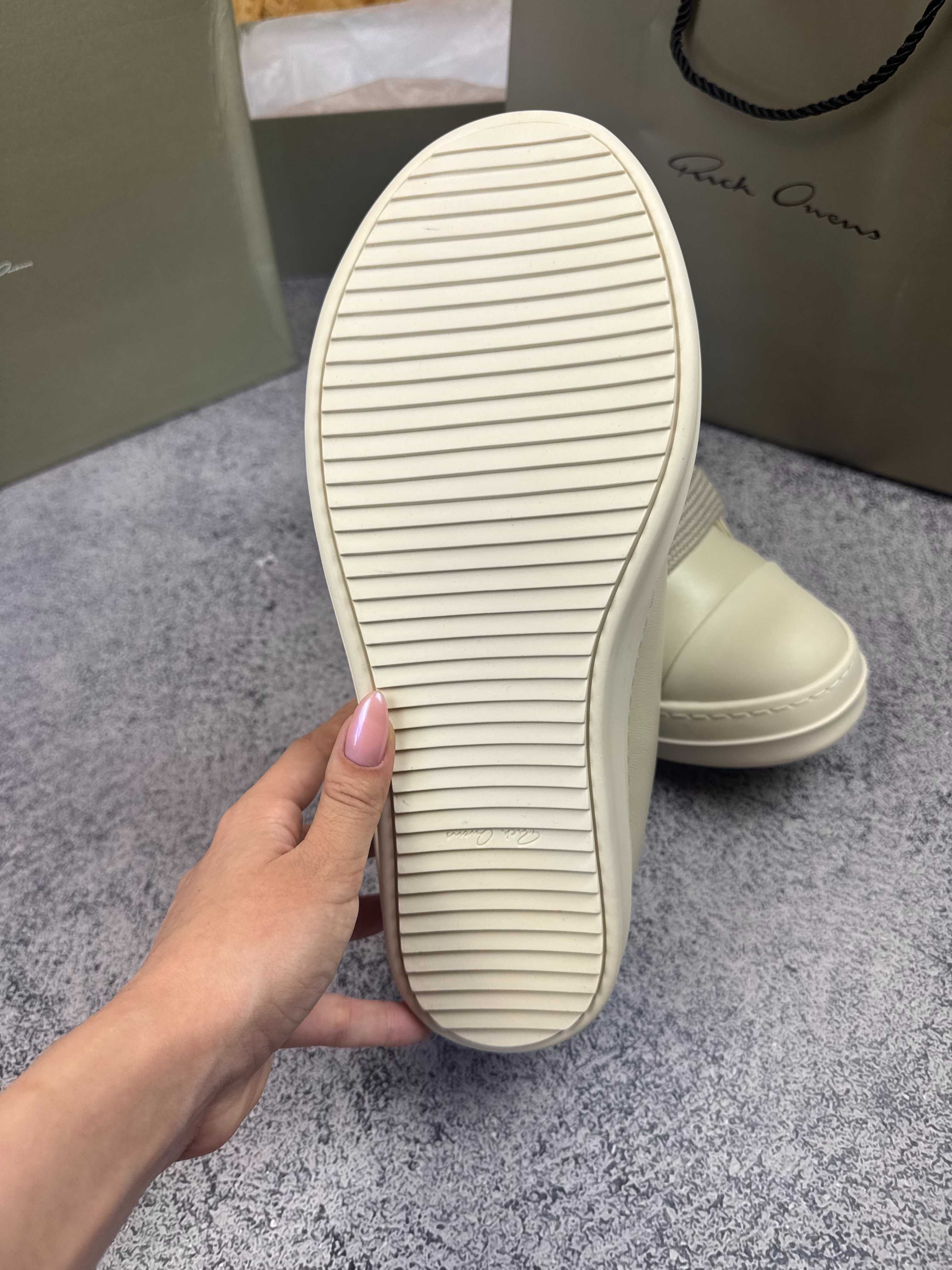 Кроссовки Rick Owens Ramones Jumbo Low drkshdw белые