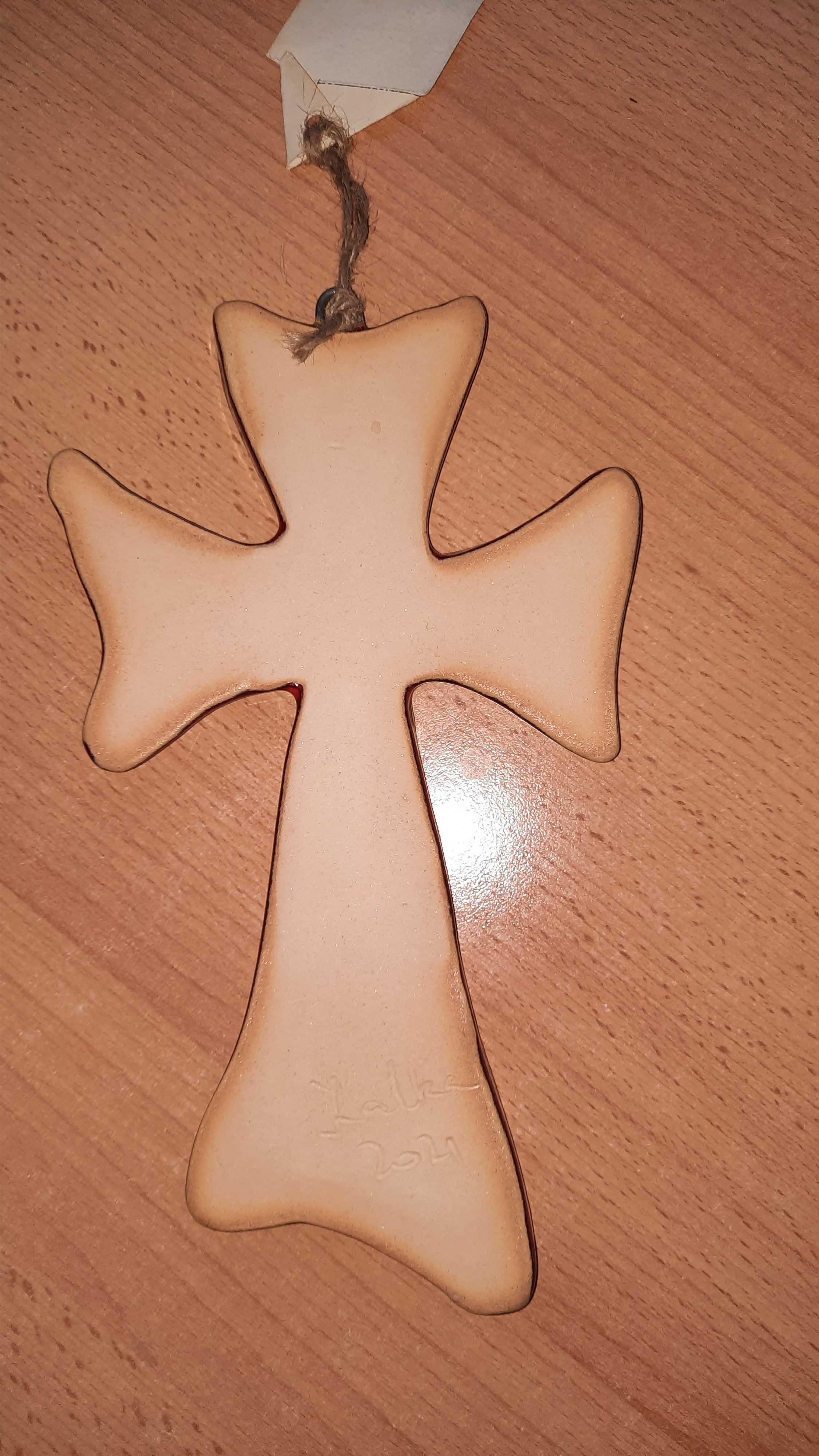 Krzyż ceramiczny (z gliny szamotowej) - produkt NOWY