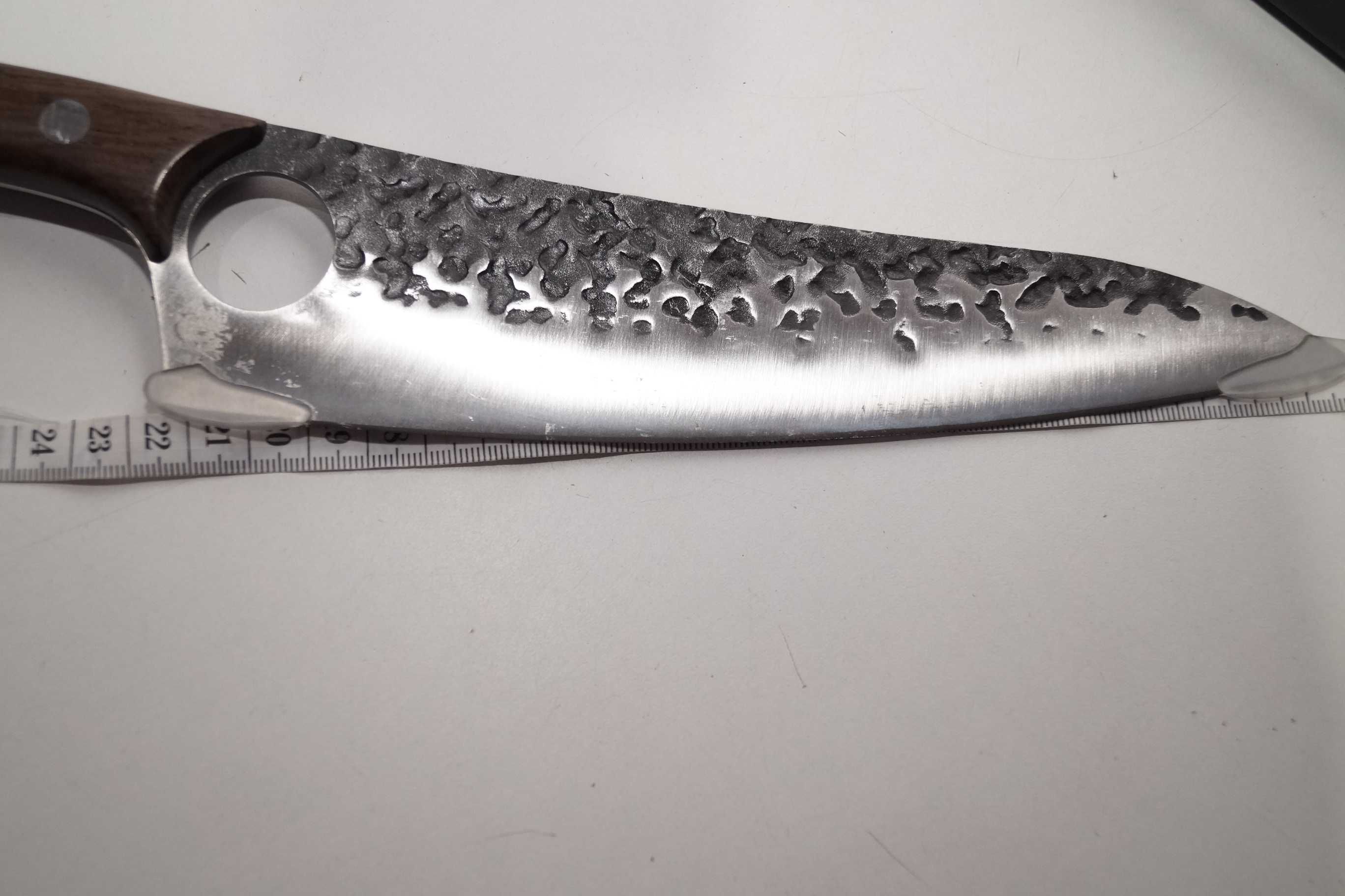 Tasak, nóż szefa kuchni stal nierdzewna kuty ostrze 21,5cm