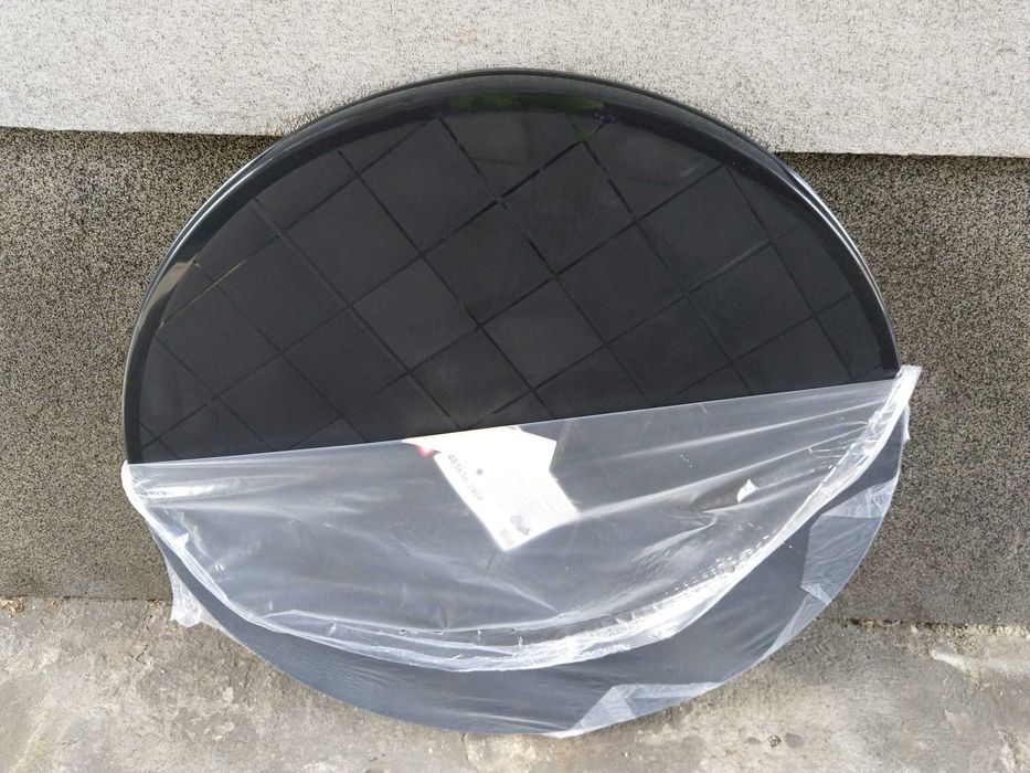 NOWY Stół Ogrodowy 90 x 72 Stolik Okrągły Plastikowy ANTRACYT