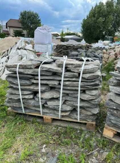 Łupek Szarogłazowy Kamień Płyty Kaskadowe Elewacja Ścieżka Akwarium