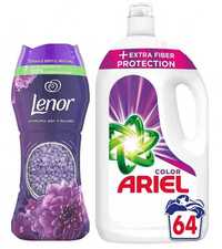 Ariel COLOR+COMPLETE płyn do prania 3,52L + perełki Lenor 210g