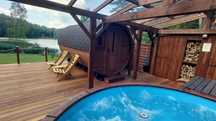 Dom, Sauna i Balia w cenie, Warmia i Mazury, linia brzegowa jeziora.