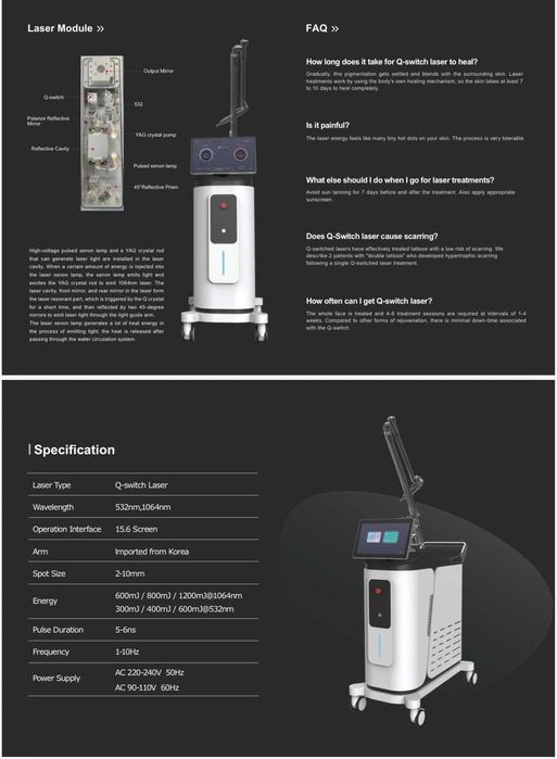 Laser do usuwania tatuażu - NOWY